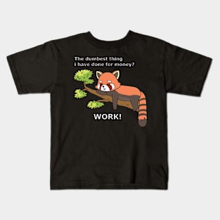 Sleeping red Panda Kids T-Shirt